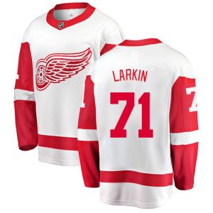 Herren Detroit Red Wings Eishockey Trikot Dylan Larkin #71 Breakaway Weiß Fanatics Branded Auswärts